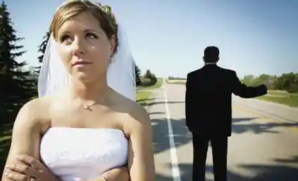 guy running from marriege